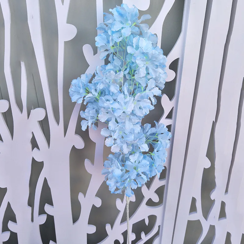 50/100/200 Stück Seidenhortensien, weiße Zweige, Schneeflocken, künstliche Blumen, Kirschblüten, Hochzeitsbogen-Dekoration – Detail 14