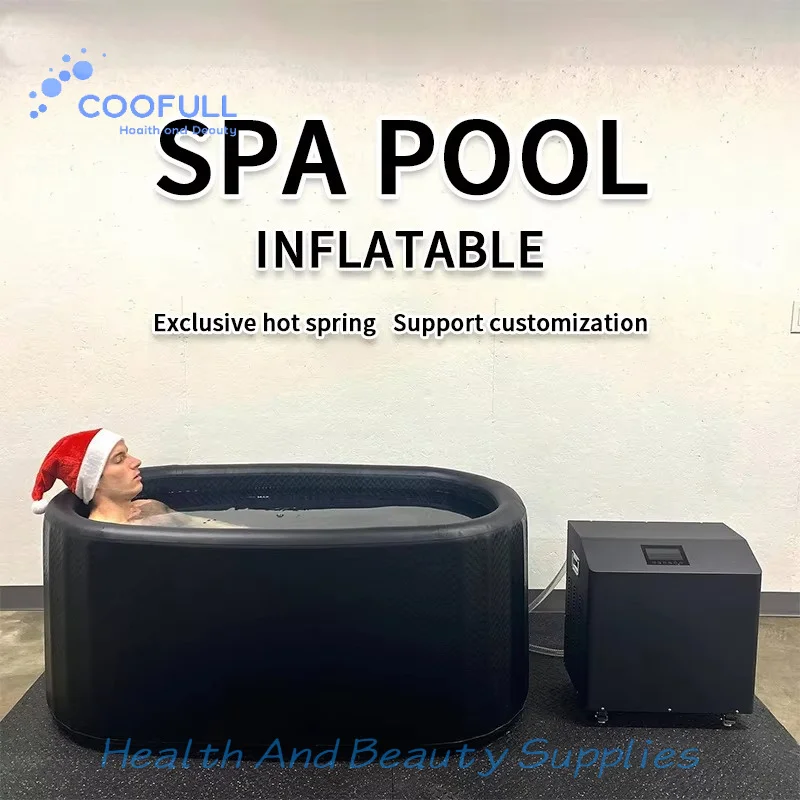 Coofull Novaspark Fiberglass PVC Inflatable Ice Bath Tub Portable Cold Plunge Recovery Tub Outdoor Spa Bathing Tub for Athletes