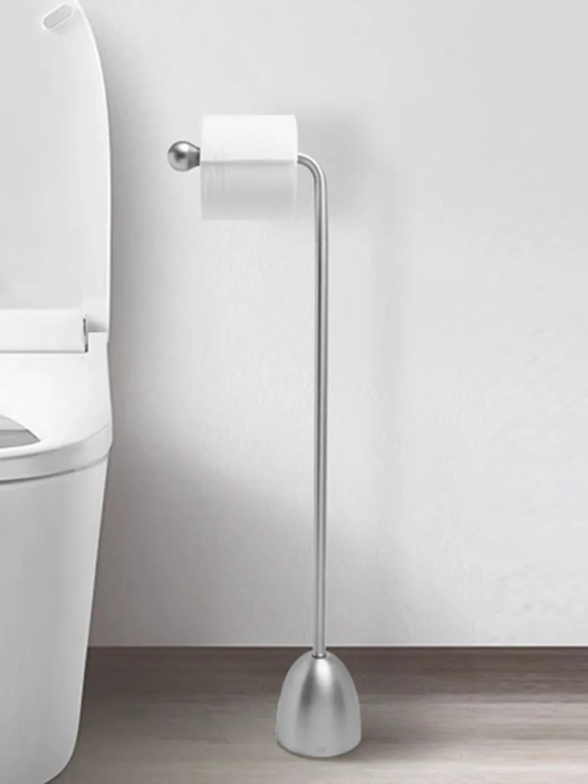 Bathroom Stainless Steel Toilet Paper Hanger Nordic Light Luxury Household Advanced Design Toilet Hand Pumping Paper Roll Rack