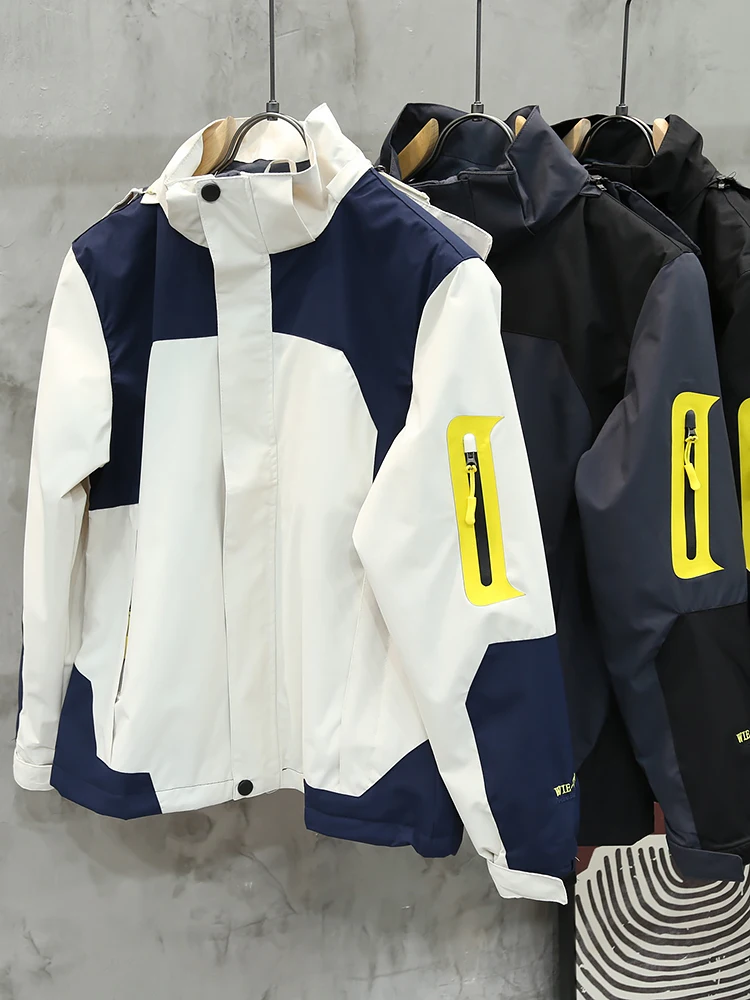 

Heavyweight Precision Crted Waterproof Men's Outdoor Versatile Detachable Hood Jaet Coat Autumn New Sle American Casual