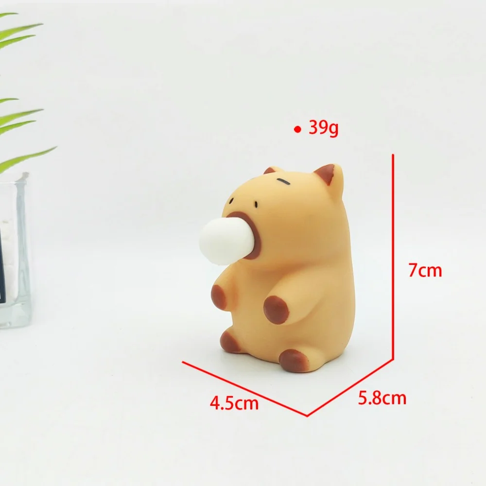 Blowing Bubbles Funny Capybara Squeeze Toy Soft Release Anxiety Toy Stress Relief Cute Decompression Kids Gifts antistress foot