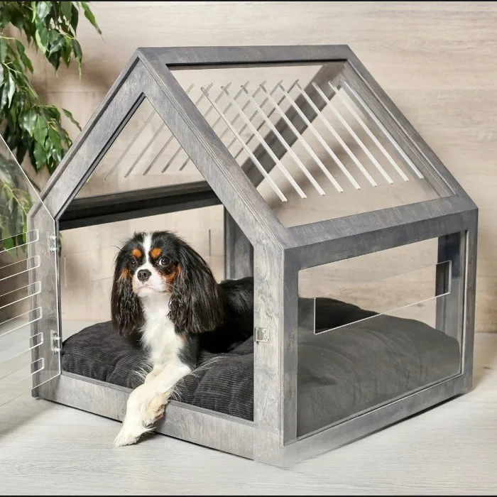 

*/*Wooden Kennel, Cabin, Cat Litter, All-season Cat House, Closed Cat House, New Breathable Pet House Indoors
