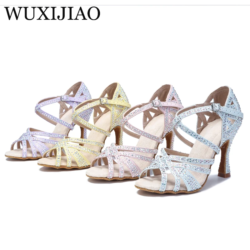 WUXIJIAO Ladies Fashion Party Ladies Sexy High Heels High Heels Latin Dance High Heels Breathable for Ballroom