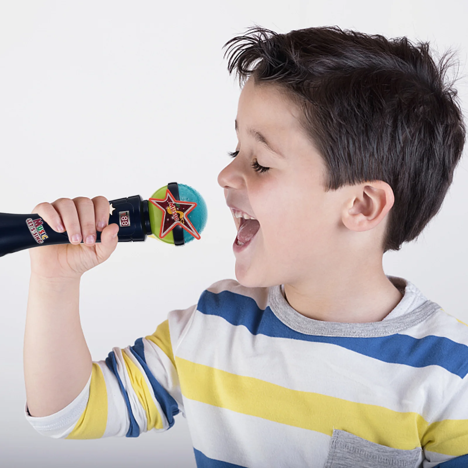 Fake Microphone Prop Plastic Stage Play Music Toys ABS Kids Singing Pretend for