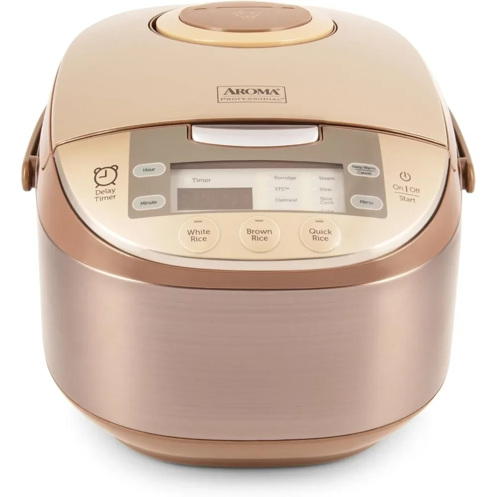 

Aroma Housewares ARC-6106 Aroma Professional 6 Cups Uncooked Rice, Slow Cooker, Food Steamer, MultiCooker, Champagne