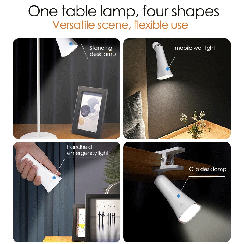 LED الجدول كليب مصباح للدراسة حماية العين USB اللمس يعتم القراءة ضوء مصباح يدوي غرفة نوم السرير ديكور مكتب عمل مصابيح