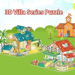 3D Three-dimensional Puzzle Children's Intelligence Development Early Education Model Puzzle Assembly Building Block Puzzle