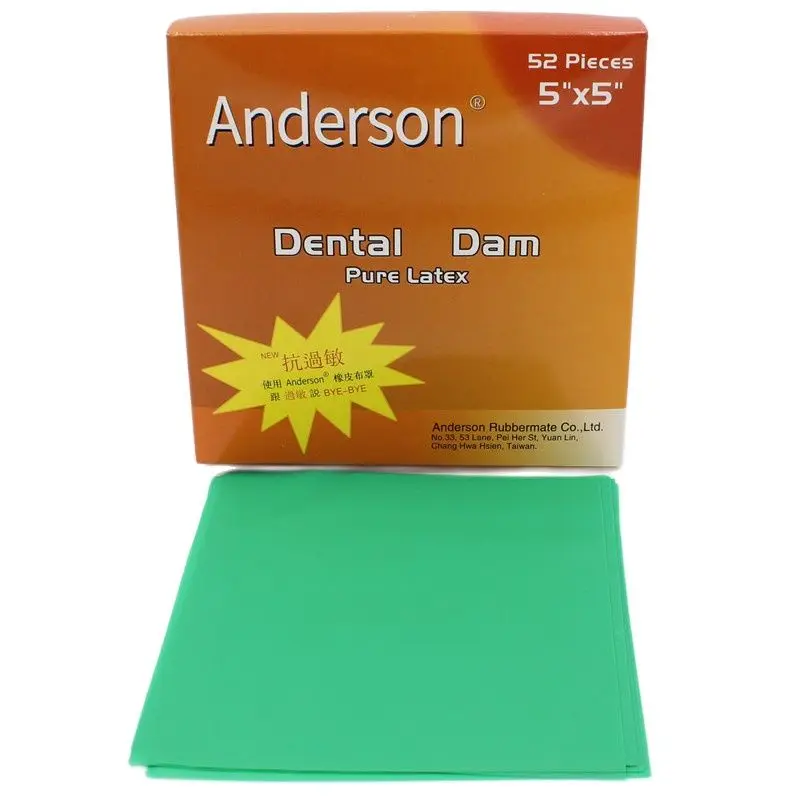 Dental 1 box Dam Pure Latex Sheet Dentistry Natural Latex Rubber Barrier Dams 5*5/6*6 Inch Dental Materials Supplies