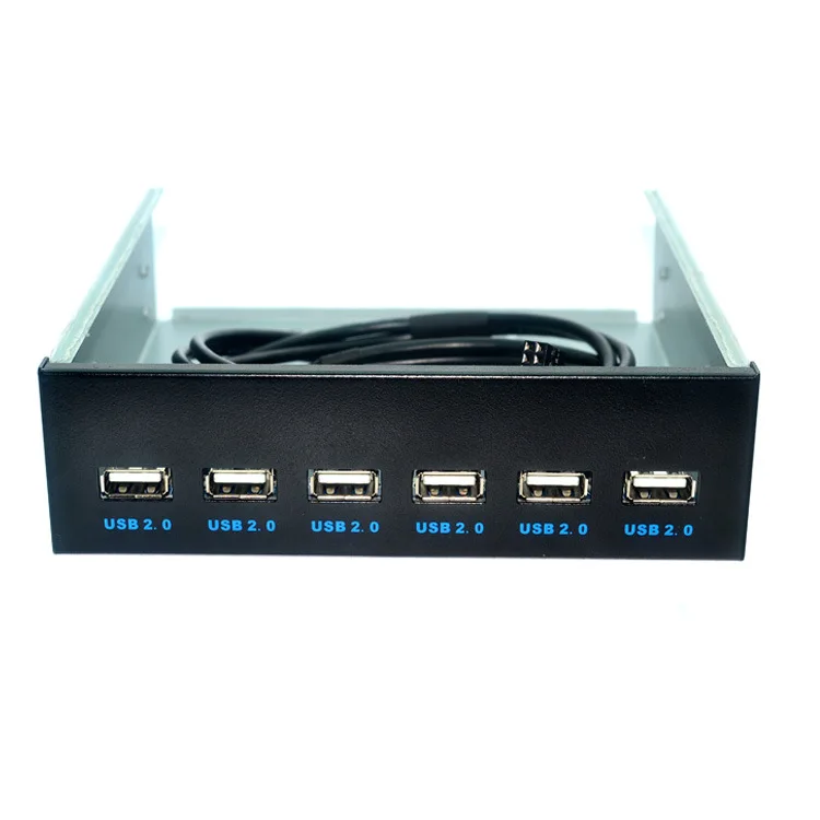 USB2.0 optical drive position front panel 5.25 inch 7 ports HUB 9PIN to 6 ports