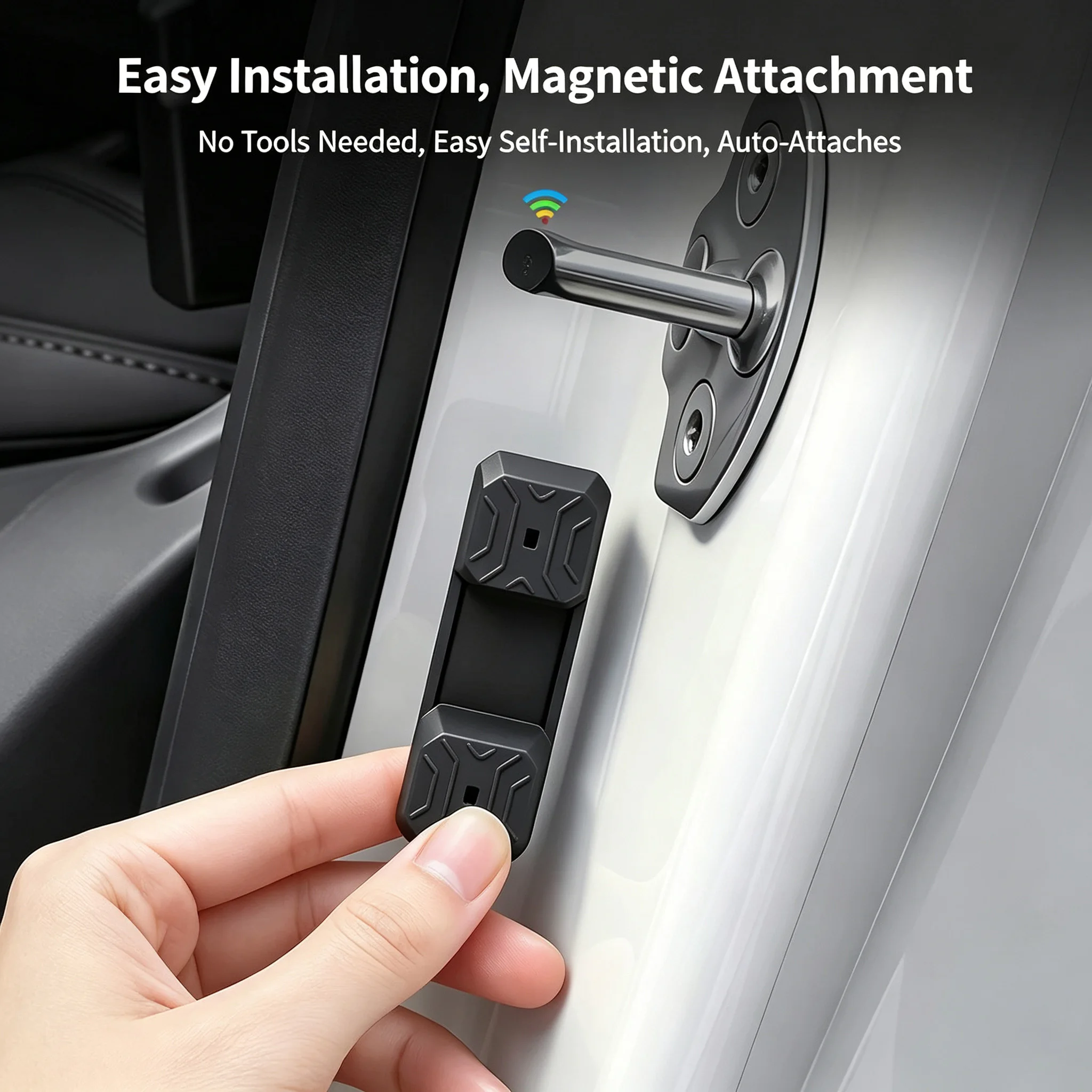 Magnetic Silicone Car Door Lock Dampener Pads Shockproof Cushion Noise Reduction Door Latch Protector Auto Protector Accessories
