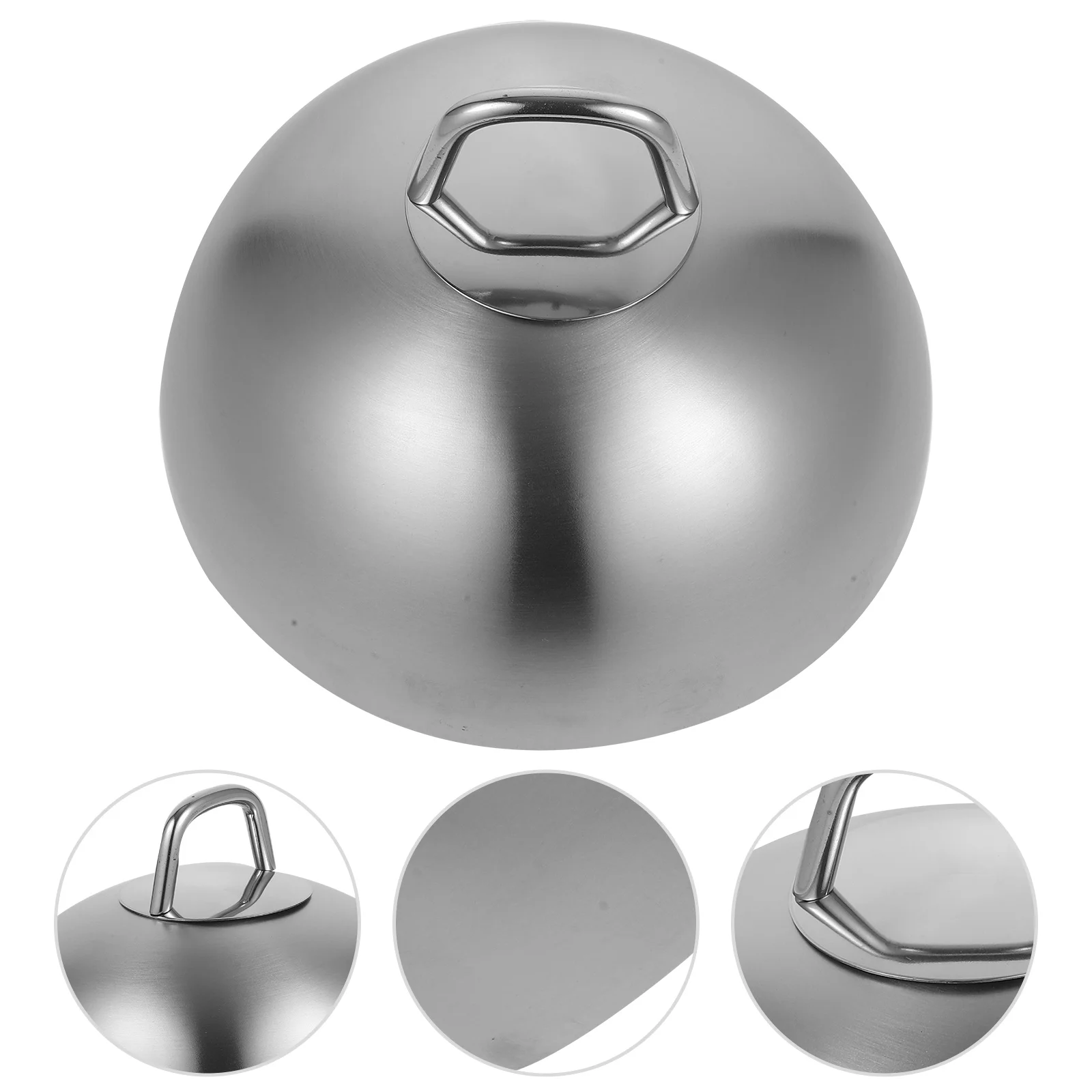 

Oil-proof Food Cover Stainless Steel Steak Metal Dome Grill Accessories Protecting Serving