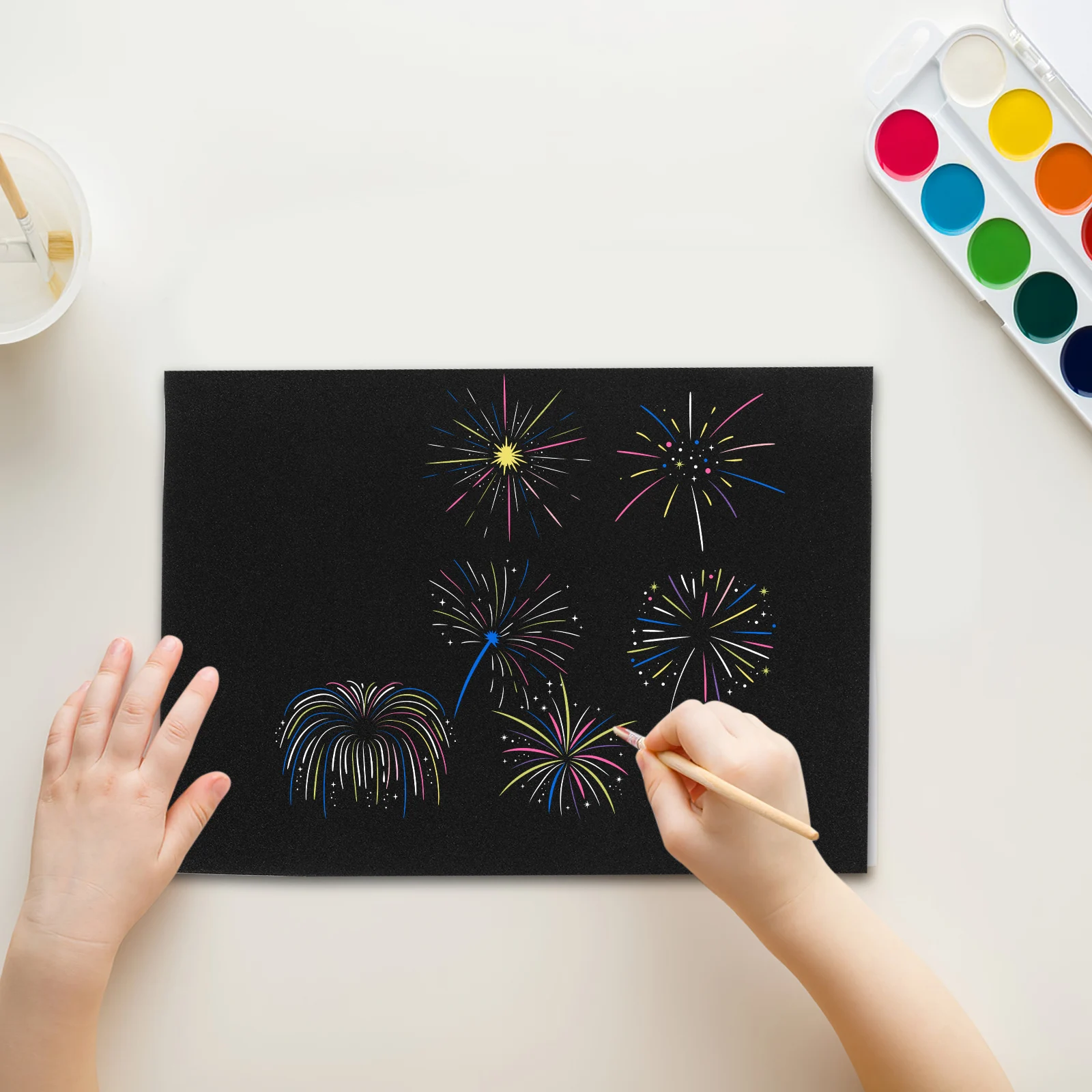 

10 Pcs Sand Painting Paper Sandpaper Black Birthday Craft Cardstock Wrapping Crafts Child Scrapbook Supplies