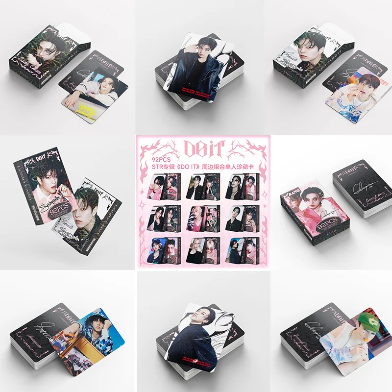 

Skzoo 92 cards Straykids new specialized DO IT flash card Felix Leeknow Hyun jin personal double-sided card fan collection card