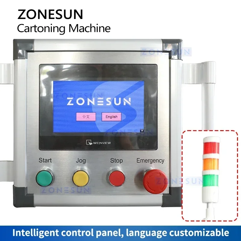 ZONESUN Automatische vertikale Kartonmaschine, Kartonversiegelung, Verpackungsausrüstung, umgekehrte Tuck-Karton-Sternrad-Paket ZS-MSZH50L