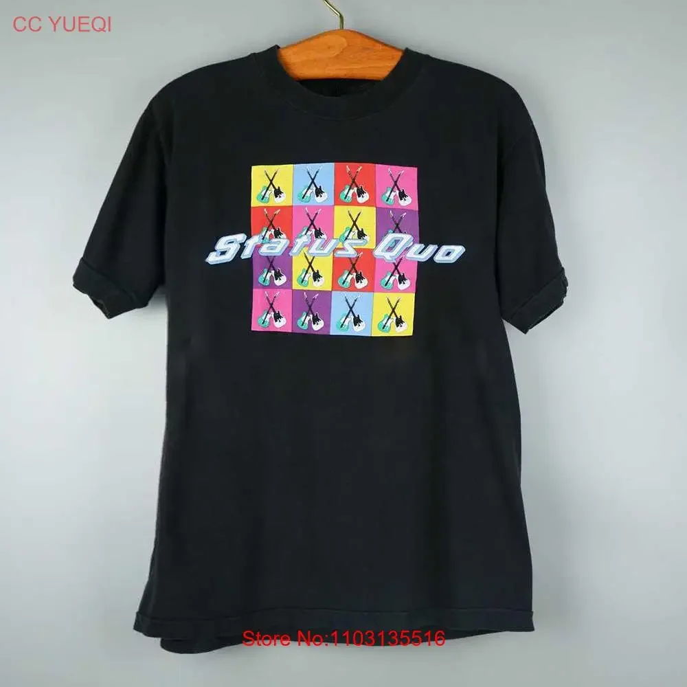 Футболка для взрослых Status Quo Concert Tour BT215, винтажный стильный топ для повседневной носки, слегка дизайнерская одежда, повседневная одежда