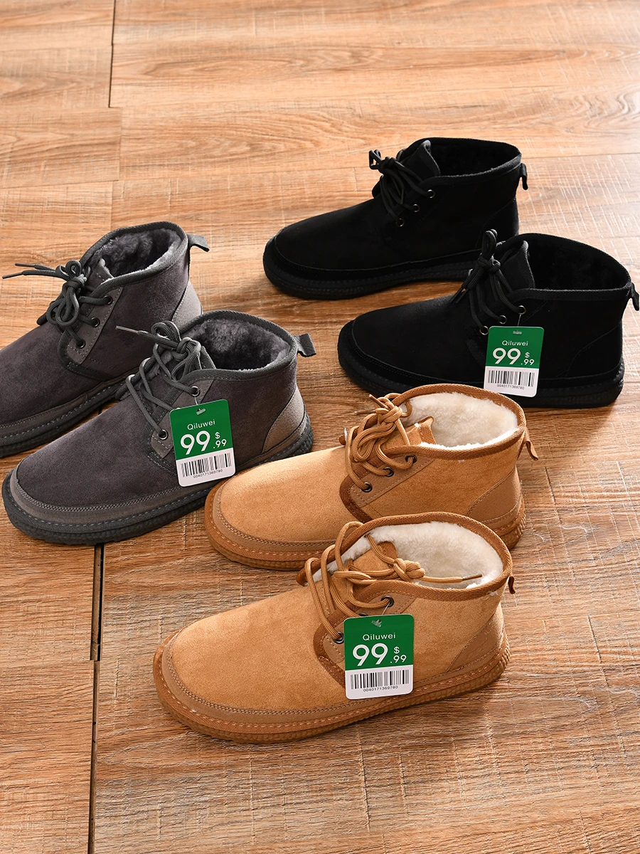 warm-fleece-lined-winter-snow-boots-men's-fashion-casual-lace-up-booties-short-ultra-soft-leather-rubber-sole-youth-trend