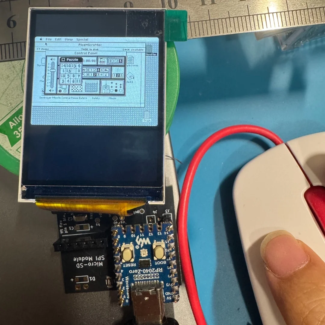 كمبيوتر ريترو ماكينتوش الصغير - شاشة عرض 2 بوصة كمبيوتر صغير متعدد الوظائف لألعاب الحنين وشاشة سطح المكتب #3