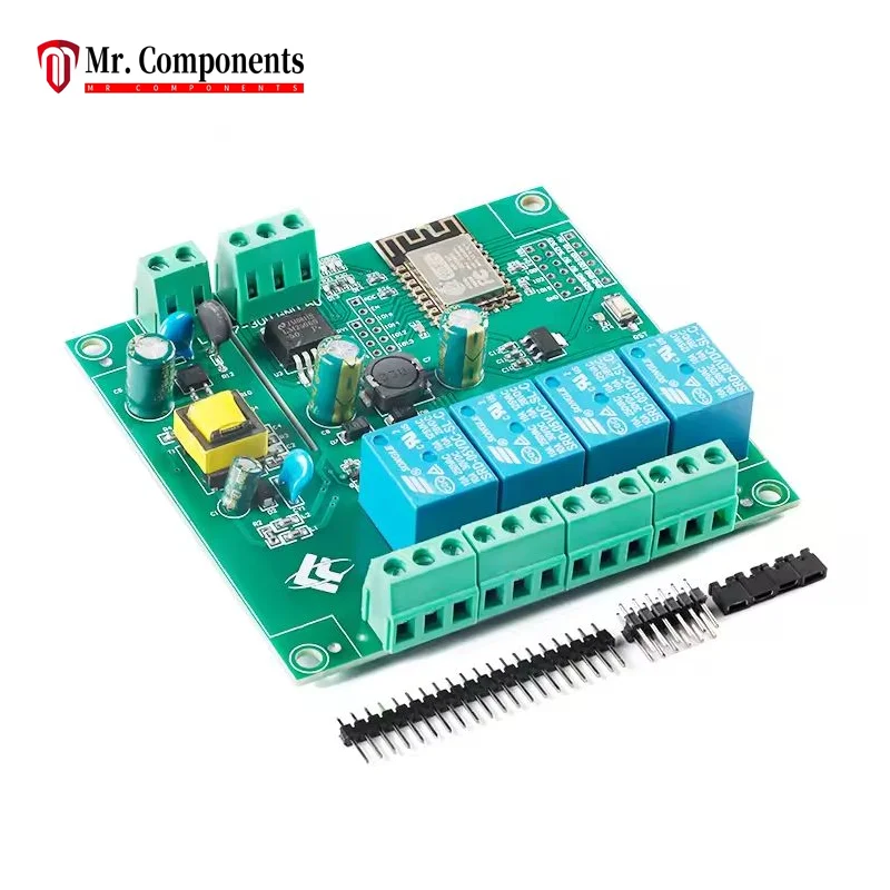 1PCS ESP8266 1/4 Way Channel AC 90-250V/DC 7-30V Wifi Wireless Relay Module ESP-12F WiFi Programmable Development Module for IOT