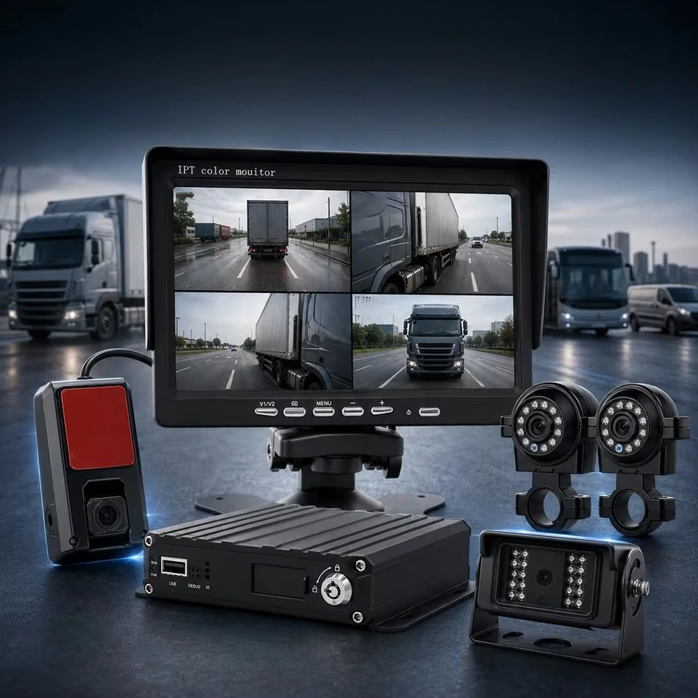 4G Mobile DVR System 4CH 1080P Recording Car Monitor Camera  Realtime GPS Tracking SD Card Truck Fleet Vehicle Security System