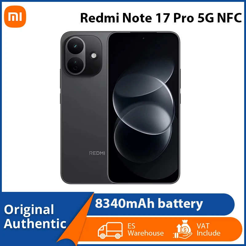 Xiaomi Redmi Note 17 Pro 5G NFC, batteria da 8340 mAh, display AMOLED CrystalRes da 6,83" e risoluzione 1,5K, potente processore Snapdragon 6s Gen 4.