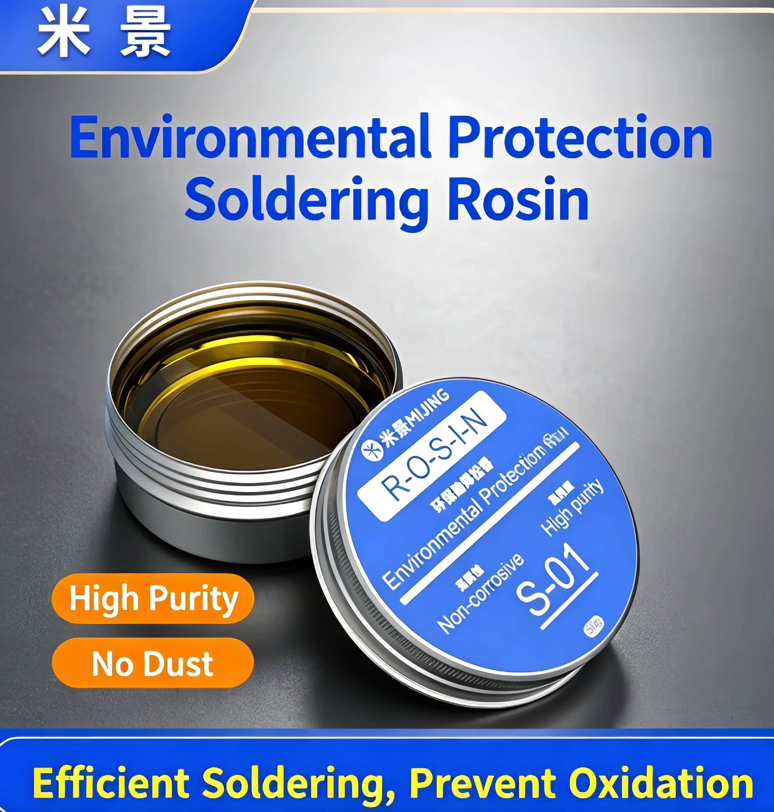 Mijing 50g S-01 Environmentally Friendly Soldering Rosin Flux Suitable for Soldering Flux Preventing Oxidation Rosin Tools