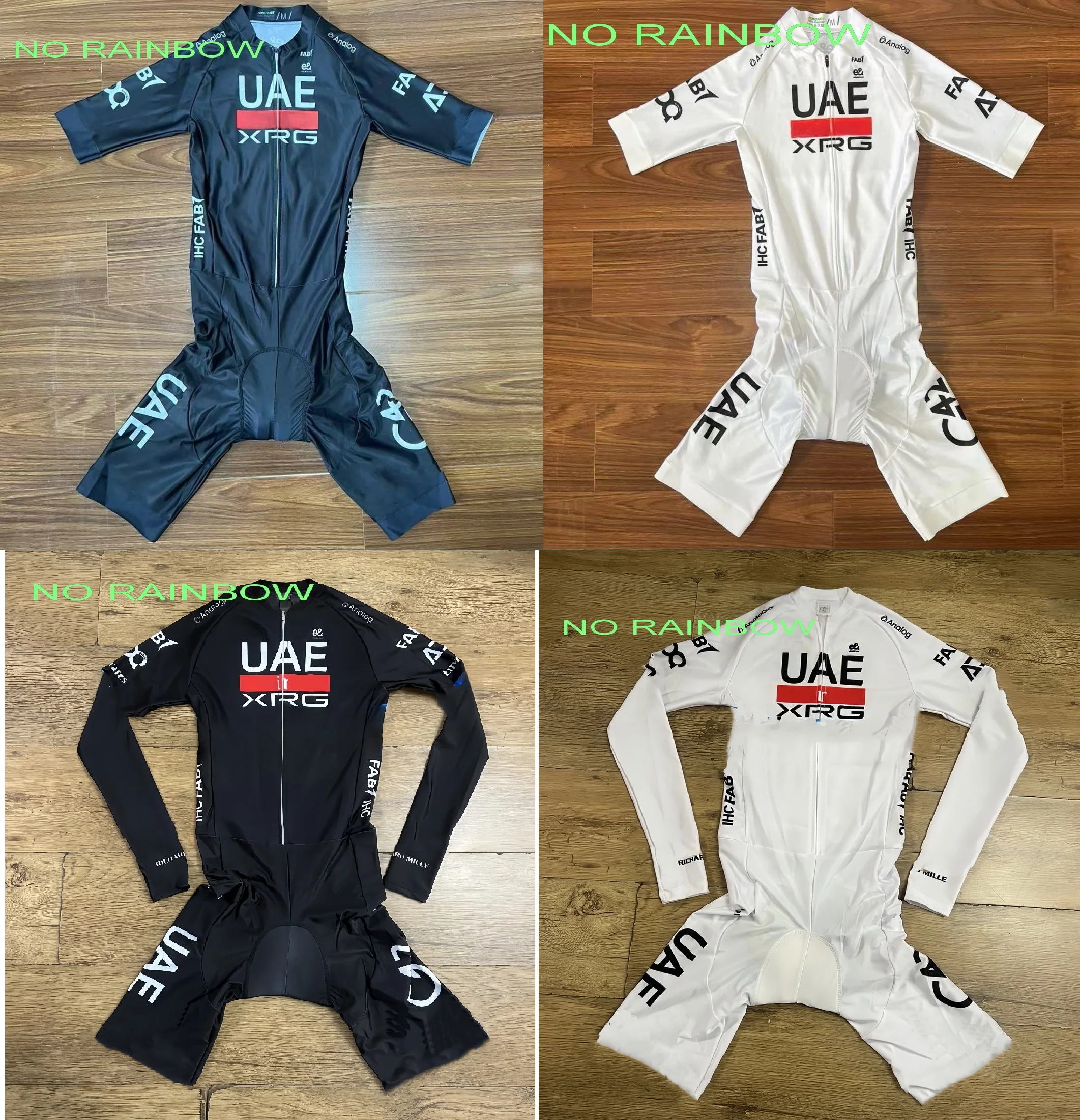

LASER CUT 2025 UAE XRG Team PURE NO RAINBOW ДЛИННЫЕ ШОРТЫ С РУКАВОМ ВЕЛОСИПЕДНЫЙ комбинезон Боди 7-часовая подкладка