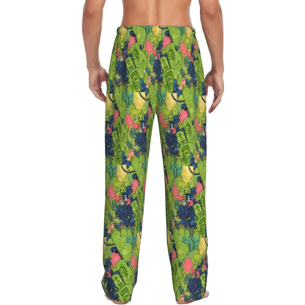 Calças de pijama masculinas personalizadas R-Regular Show estampadas lindas calças de dormir de anime com bolsos