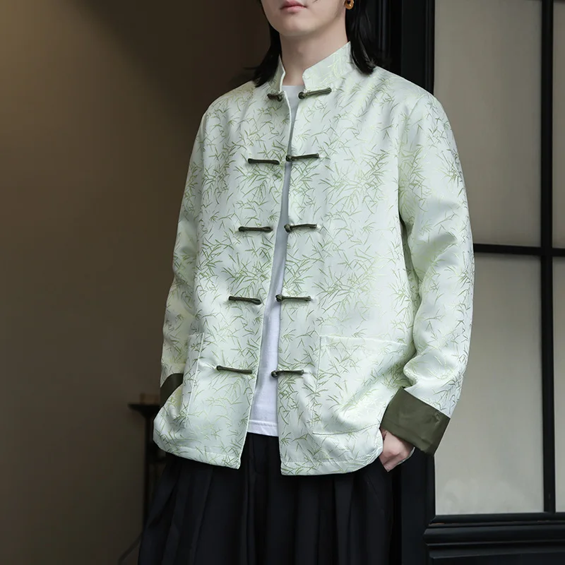 

Plus Size 4Xl 5Xl Tang Clothes Chinese Style Shirt Men Summer New Thin Blouse Jacket Vintage Mandarin Collar Qipao Tops Outwear