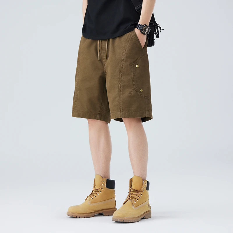 

Men's Summer Loose Casual Comfortable Breathable Pure Cotton Short Pants Cargo Shorts Cityboy Plus Size Techwear Shorts