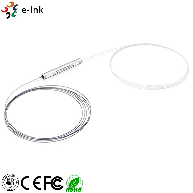 5PCS 1x2 1x4 1x8 1x32 1x64 Bare Fiber PLC Splitter, Steel Tube, Bare Fiber 250um, No Connector
