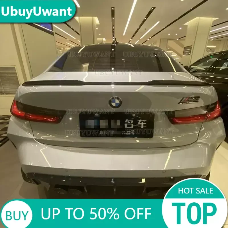 Rear Trunk Tail Spoiler Bumper For BMW 3 Series G20 320i 325i 2020 2021 2022 ABS Bright Black M3 Spoilers