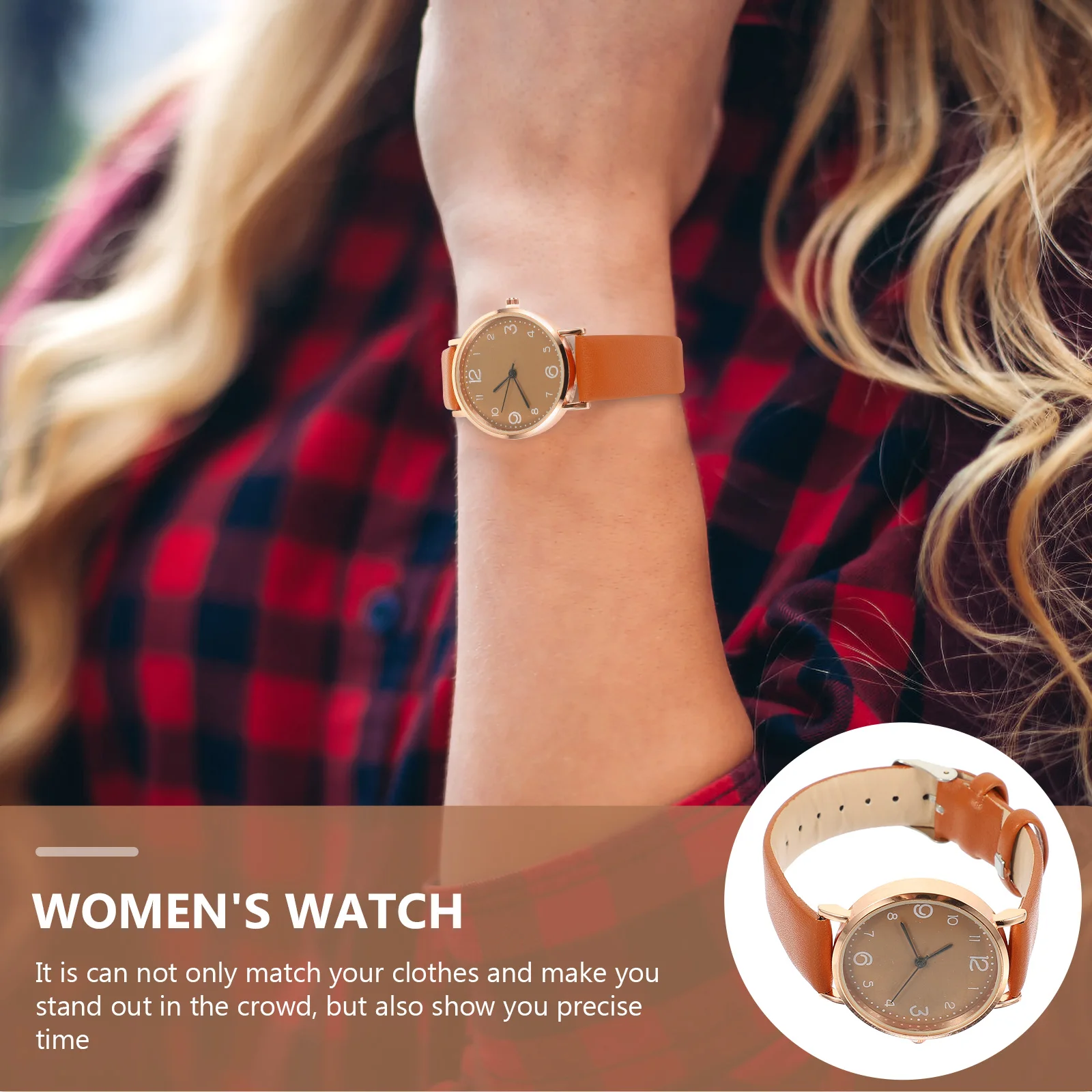 

Quartz Ladies Watch Versatile Women Watches Female for Care Time Accuracy Wrist Woman Brown Wristwatch Fashion