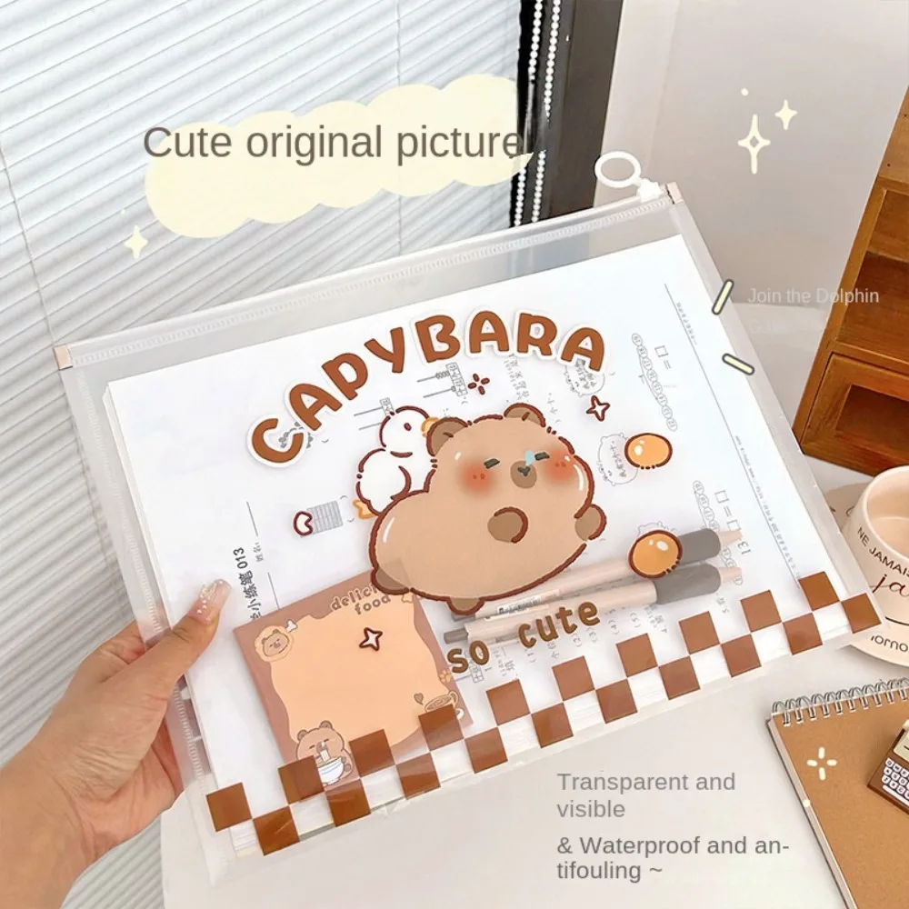 Capibara Archieftas Nieuwe Guinea Met Ritssluiting Informatiezakken Pvc Grote Capaciteit Potloodzak