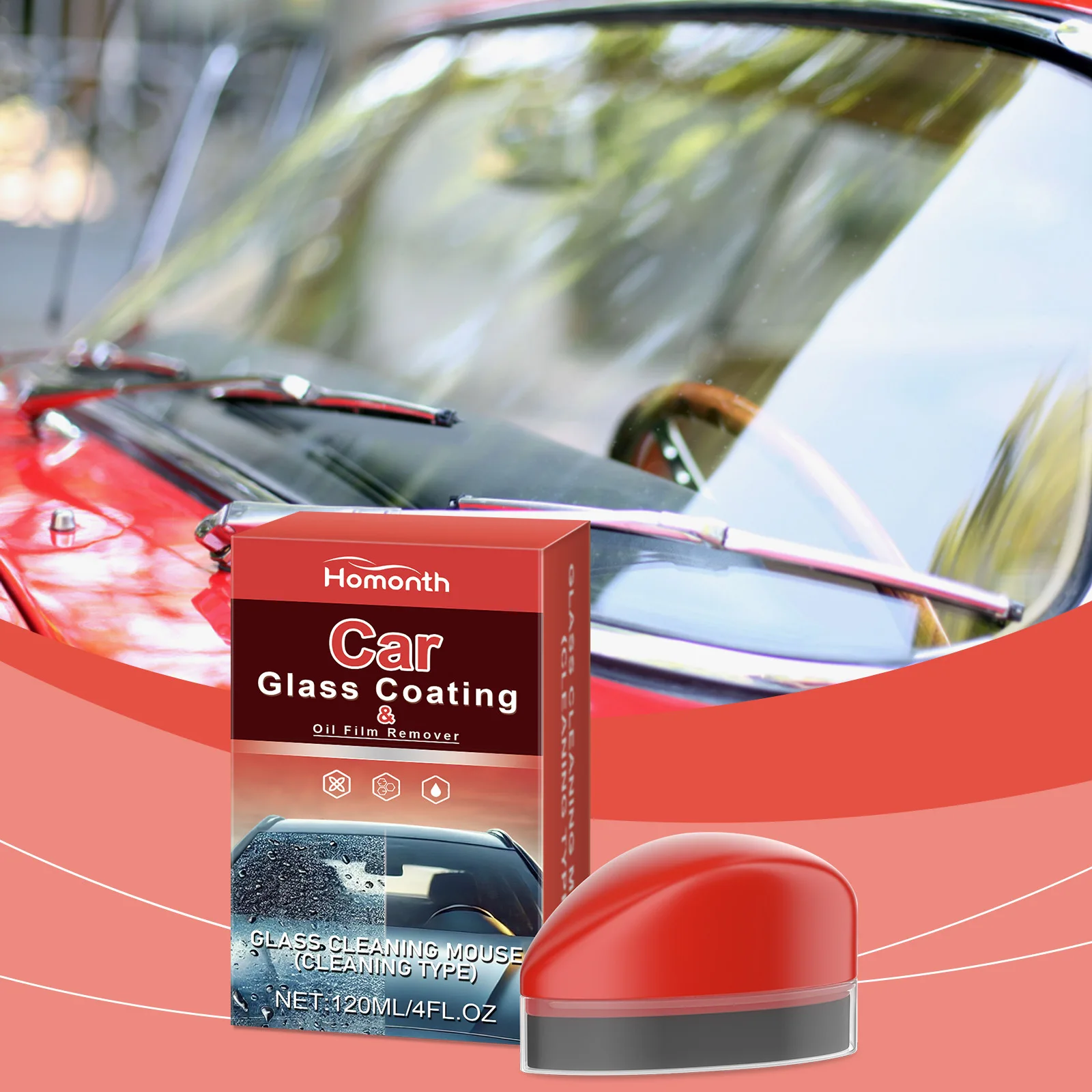

Auto Glass Oil Film Remover Windshield Shine Cleaning Coating Crystal Agent Stain Reduction Boost Driving Safety Comfort