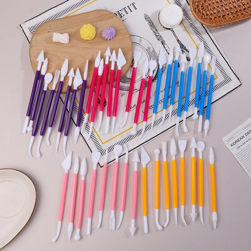 8pcs/Set Clay Modeling Tools Plastic Wax Carving Pottery Tools Carving Sculpture Shaper Polymer Clay Sculpting Set