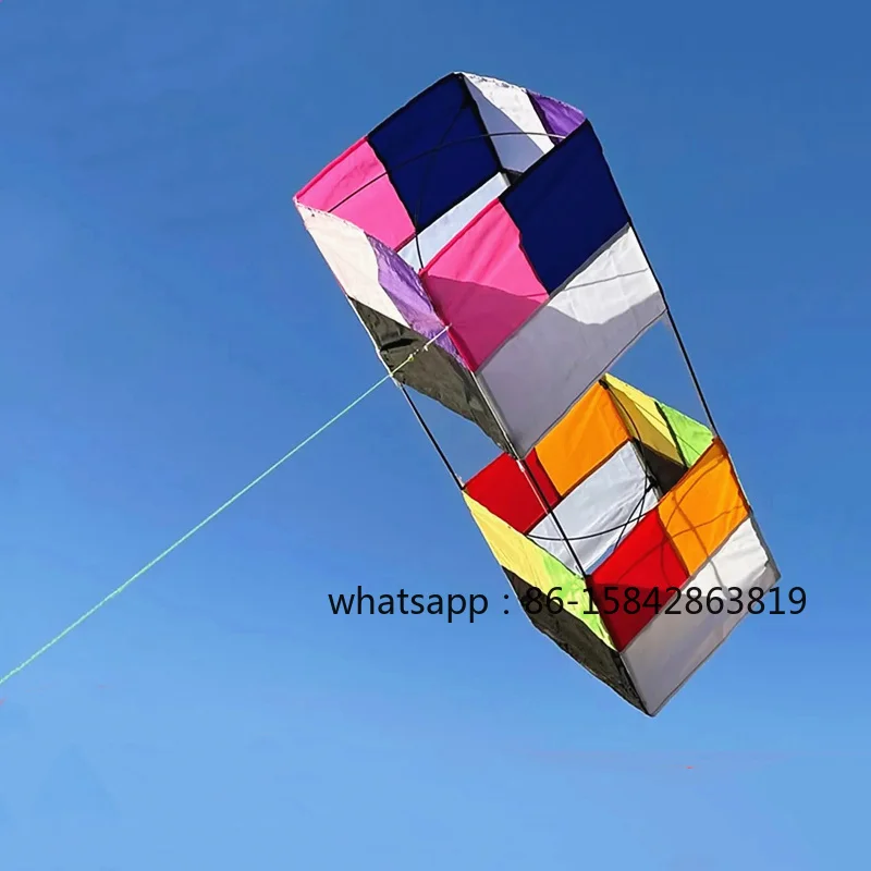 Traditional 3D Box Kites, Easy-to-Fly Outdoor Sports Kites for Adults & Beginners, Fun Wind Toys for Kite Flying