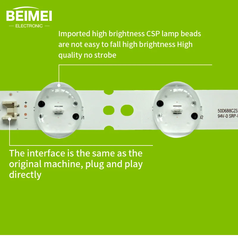 Striscia di retroilluminazione TV HC500DQN-VCUR/L S muslimah/muslimtv striscia Led di retroilluminazione per LG TV 8LED 6V 520MM CSP 3 pz/set