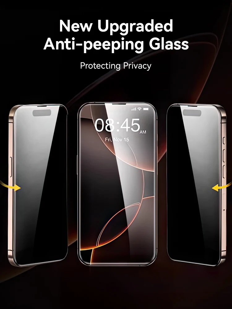 Joyroom 1/2PCS For iPhone 18 Pro Max Anti-Spy Glass Privacy Screen Protector Glass For iPhone 17 Pro Max 18 Pro Tempered Film
