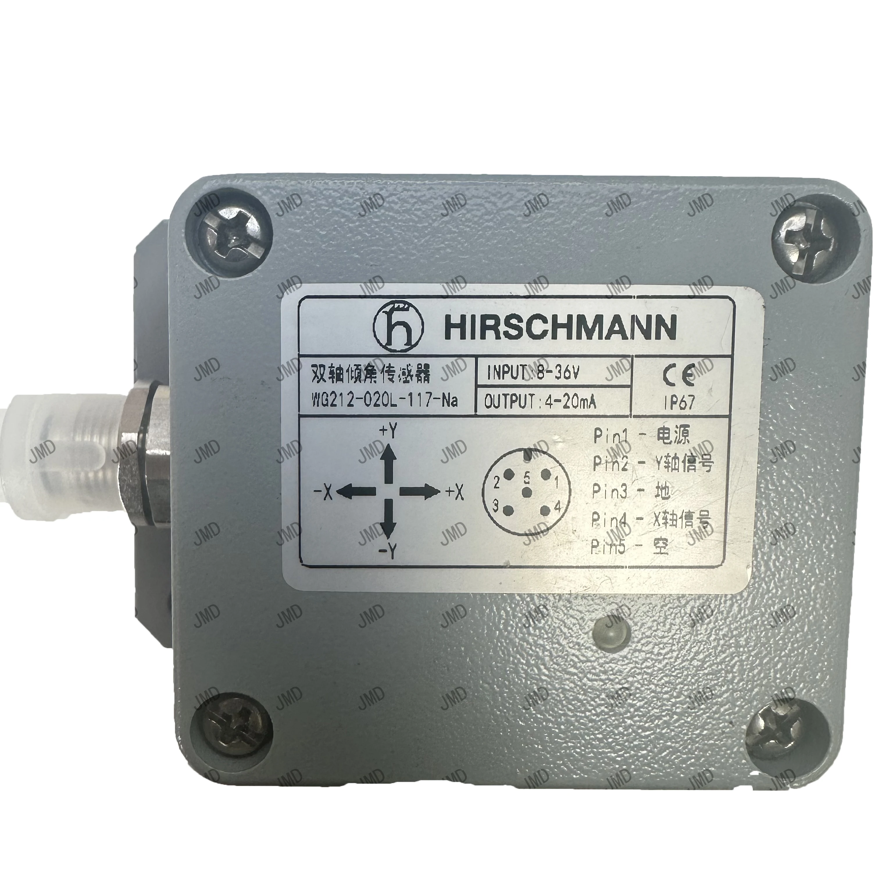 Original 4-20mA transmitter tilt switch 0-5V tilt sensor wc212-020L-117Na dual axis tilt sensor