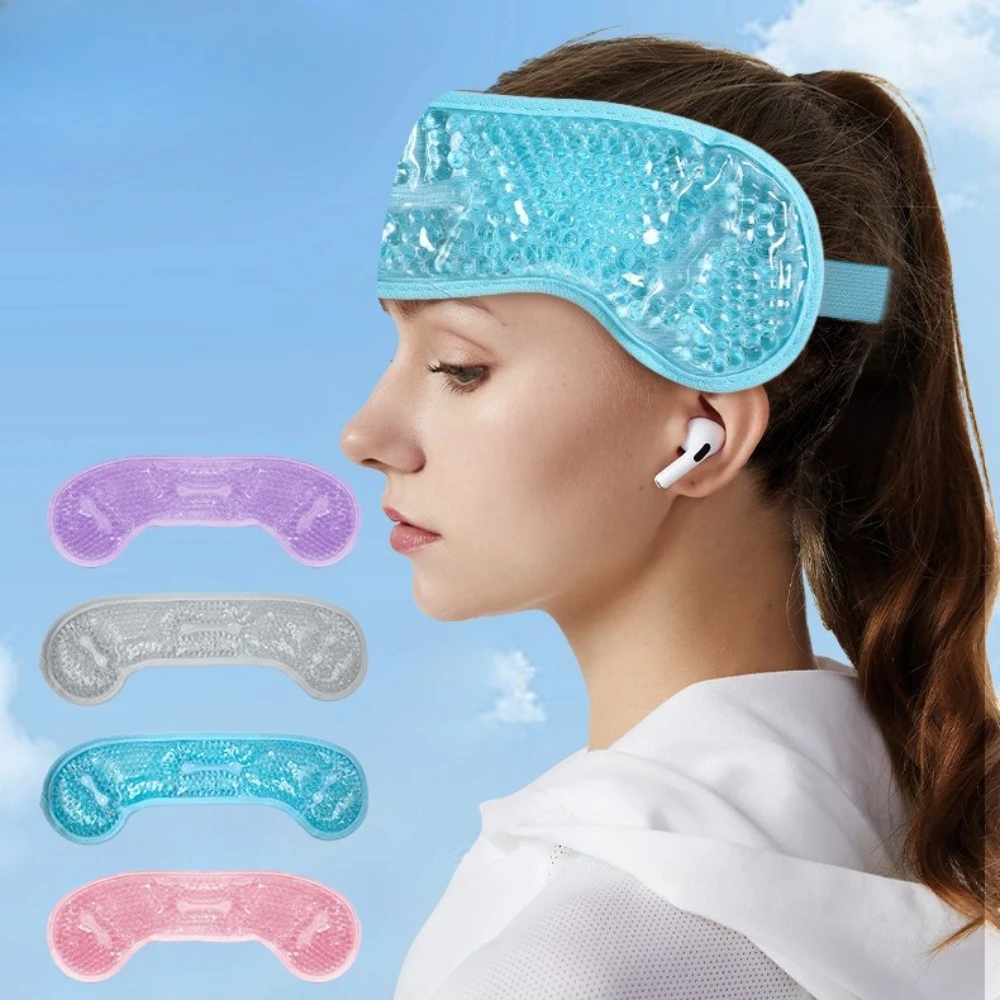 Hot or Cold Compress Head Gel Ice Pack Gel Bead Migraine Ice Wrap Fever Cooling Reusable Relaxing Headache Ice Bag Forehead Care