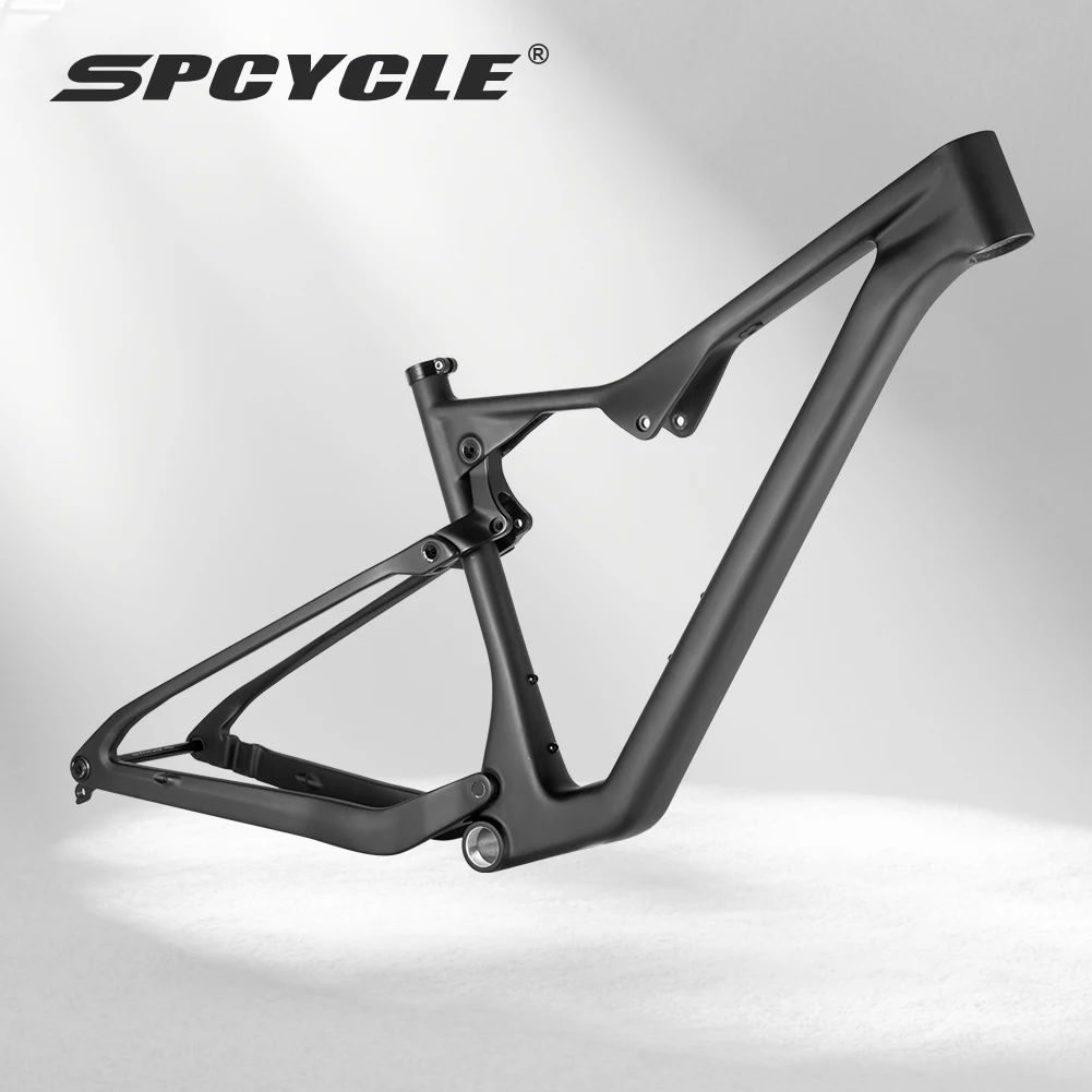 Spcycle 29er Full Suspension Carbon MTB Frame Travel 120mm UDH Hanger Super Light Mountain Bike Dual Suspension Frame