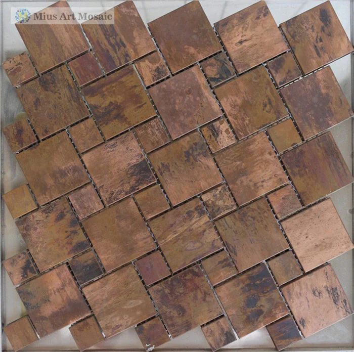 

AAA grade copper metal wall tiles art mosaic tiles for kitchen backsplash