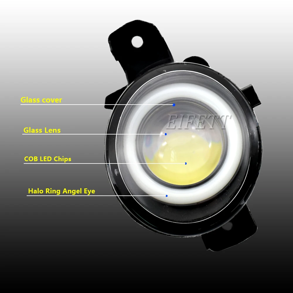 Top Quality Fog Light Angel Eye For Nissan Versa Note 2014 2015 2016 Car Accessories Lens Front Bumper Headlights