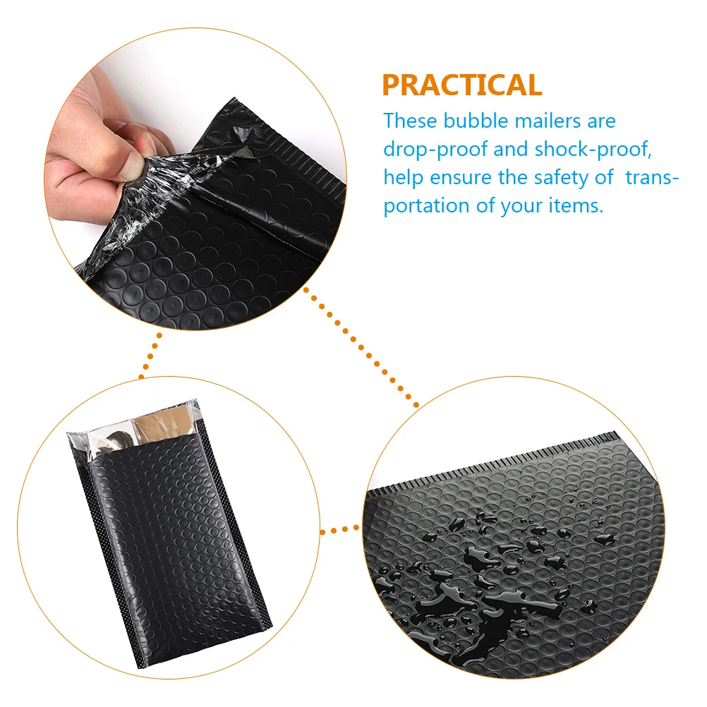 

50pcs Shockproof Foam Envelopes Coextrusion Film Packaging Bubble Mailers Shipping Handmade Resellers Small Business File