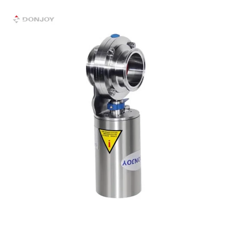 DONJOY stainless steel 304 316L tri clamp high performance butterfly valve sanitary butterfly valve pneumatic butterfly valve