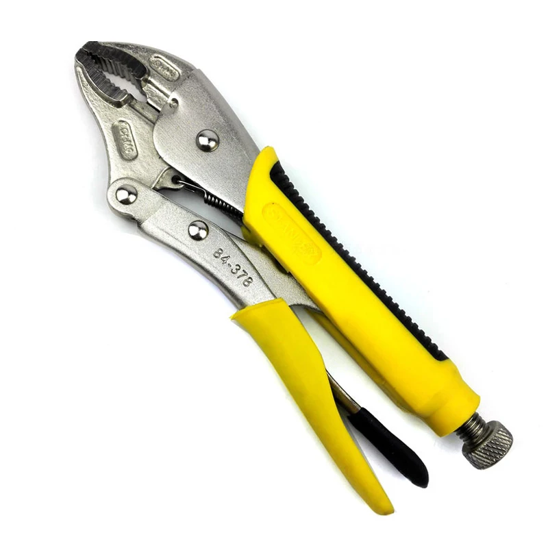 Stanley  84-378-23 Hardened Arc Tooth Locking Pliers High Hardness And Good Toughness Dual Material Handle Comfortable Grip