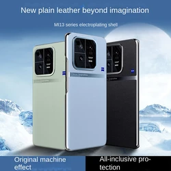 Luxury leather case for Mi Xiaomi 14 13 13 Pro MI 13 Pro series Lens Protection cover All-inclusive business Shockproof shell