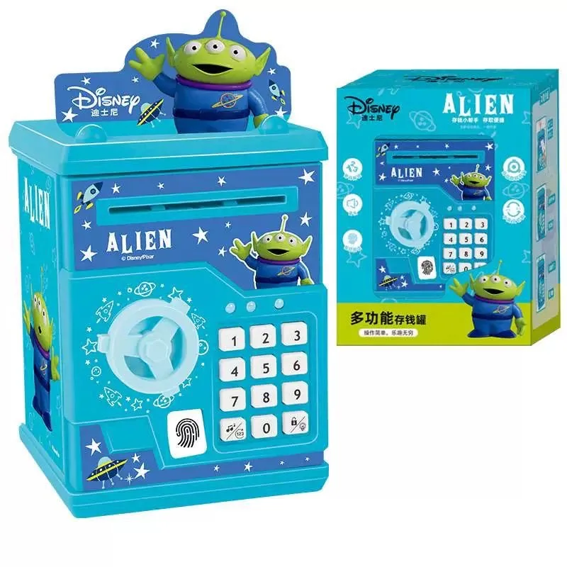 

Original kids Alien fingerprint piggy cosplay bank password storage box girl gift Action Figures toy