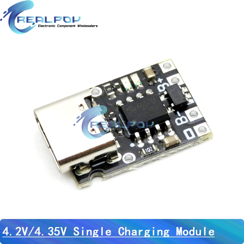 Ultra-mini moduł ładowarki USB typu C DC 5V 1A płytka ładująca do 1S 4.2V / 4.35V 18650 Lithium Li-on Battery Protection Board