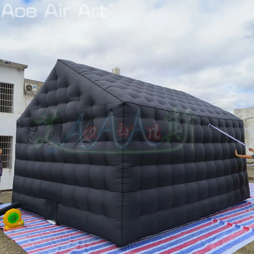 Barraca inflável do clube da festa grande preto inflável da barraca do clube para o casamento do quintal do aniversário